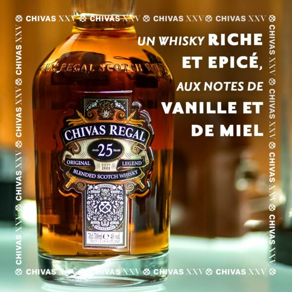 Chivas Regal Whisky 25 anos Escocês 700ml Chivas Sabor Whisky 700 ml [Imagem 2]