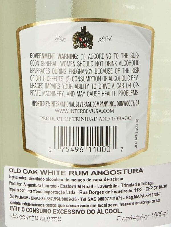 Rum Angostura White Oak 1000 Ml [Imagem 4]